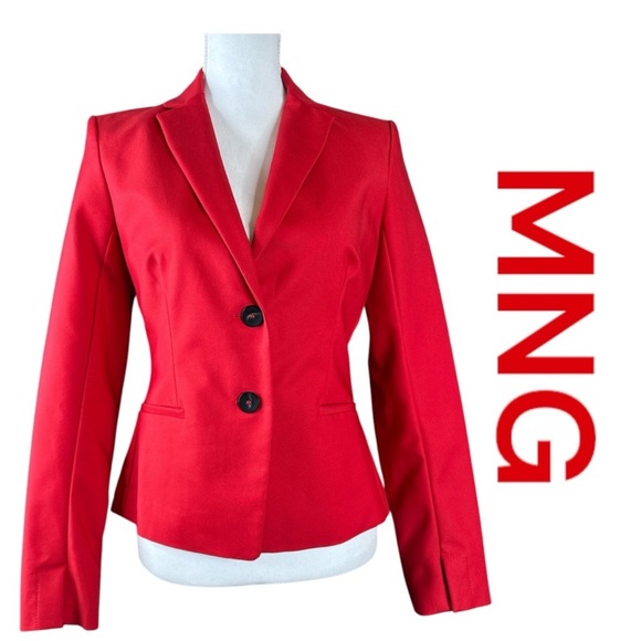 MNG Blazer in Red, 2 Button Front, Size 6. - Picture 1 of 12